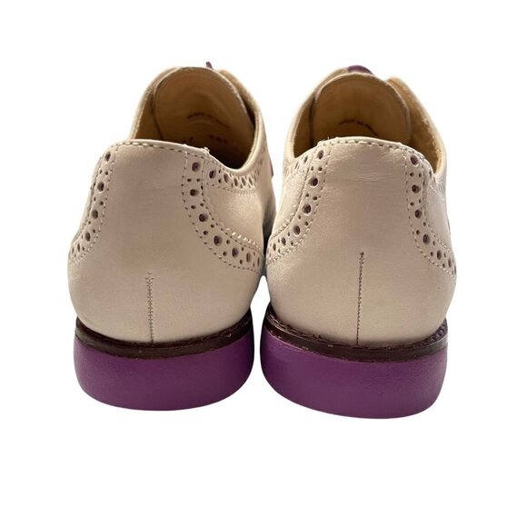 Cole Haan Women's Gray Purple Suede Wingtip Lace Up Alisa Oxford Shoes Size 5.5 - Picture 6 of 12